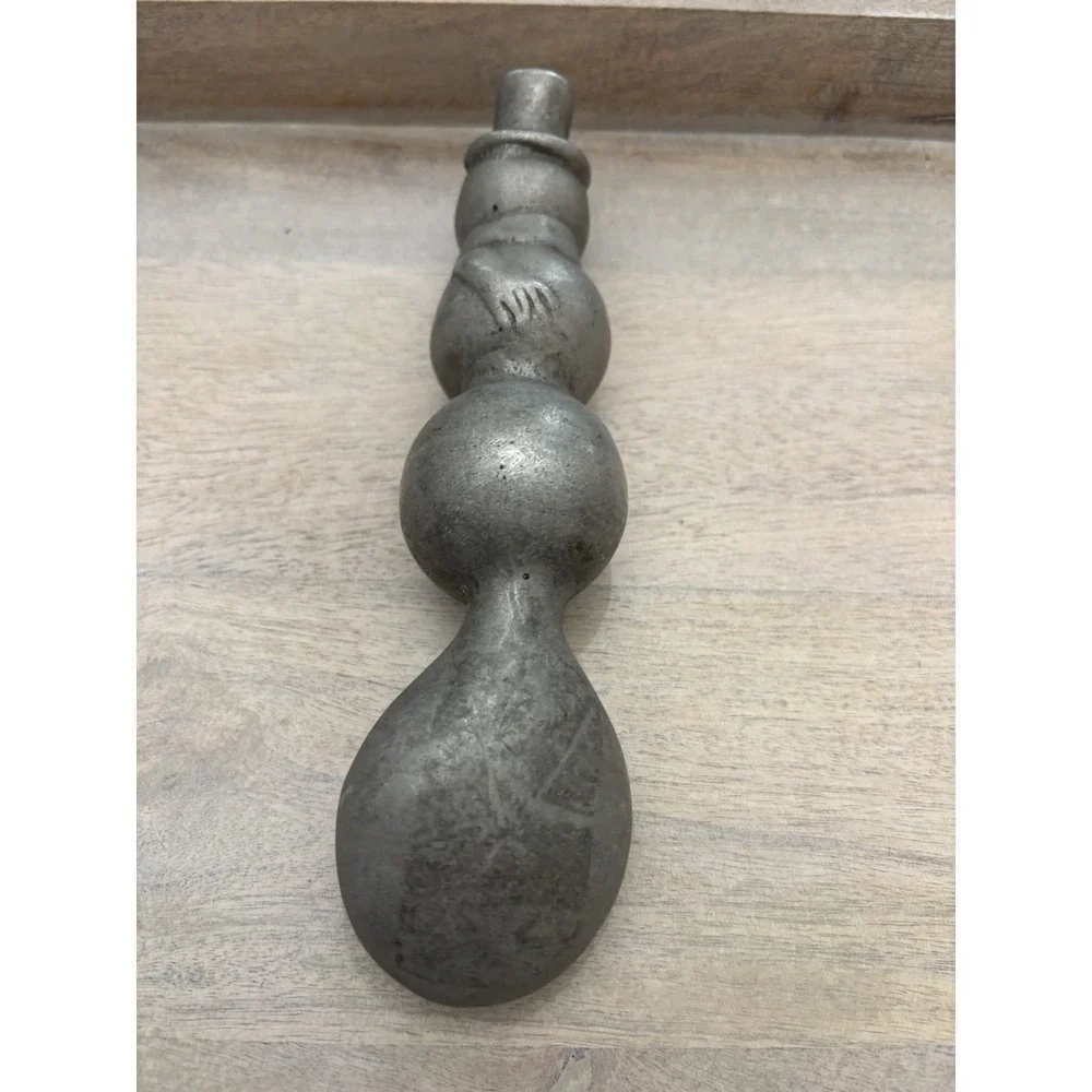 Pewter Antique Snowman Ice Cream Scoop‎ Heavy